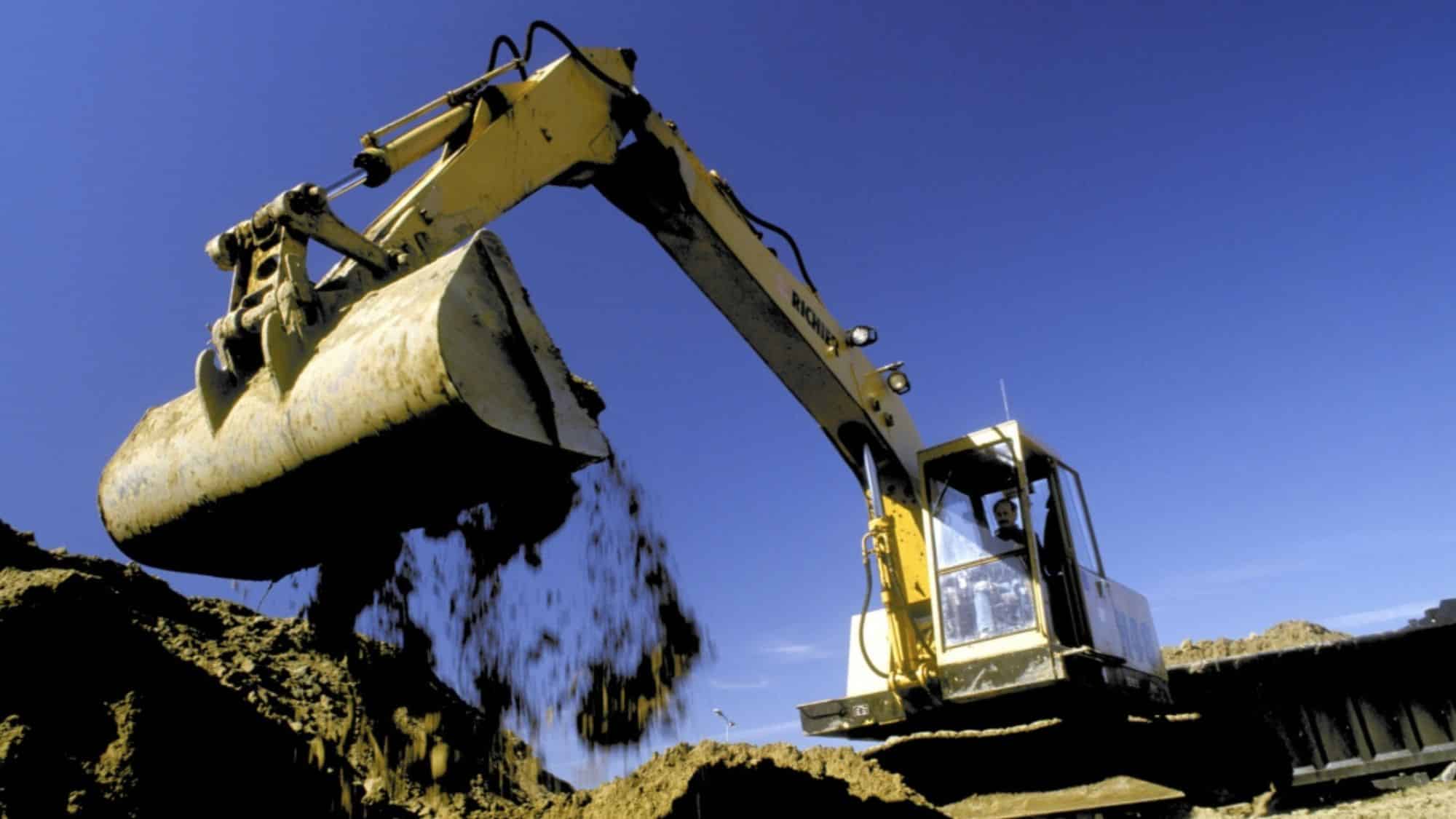 Earth digger on a Cairns building site
